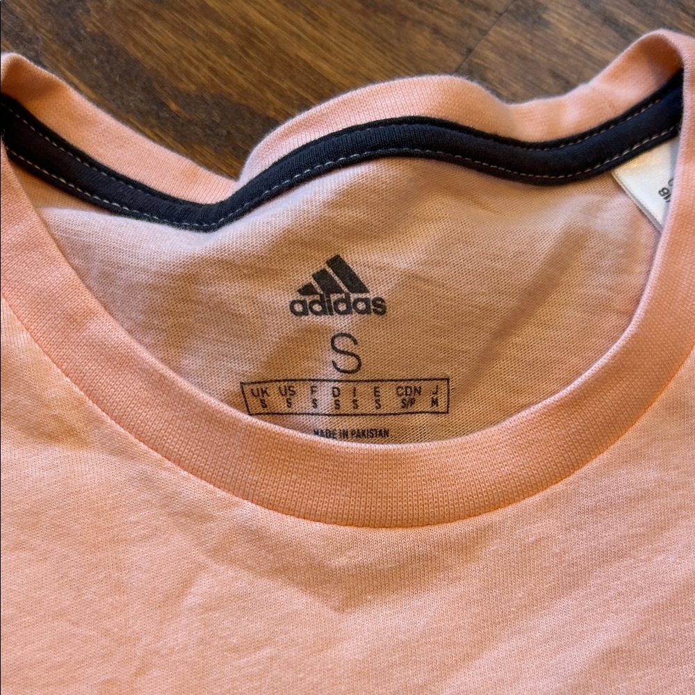 Adidas Tango Graphic Tee, Peach, Size S, 95% Cotton - Picture 2 of 6